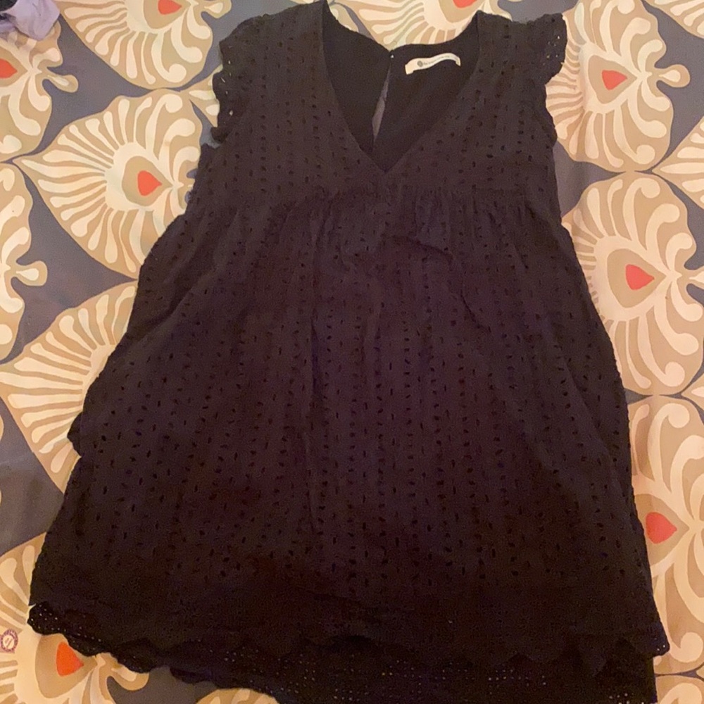 Impeccable Pig Black eyelet romper/Dress